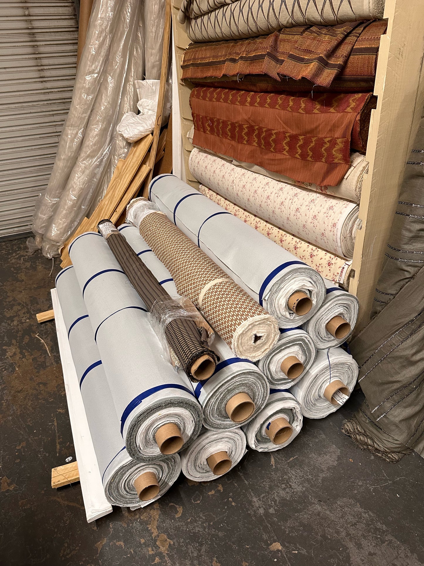 Rolls of fabric sold by Roll/Bolt