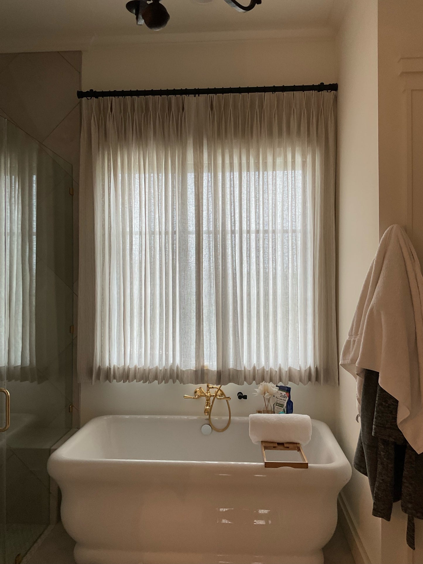 1 Pair of Sheer Draperies @ (2w) 52'' wide x 60'' Long